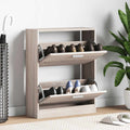 Vidaxl schoenenkast met 2 vakken eiken-look hout