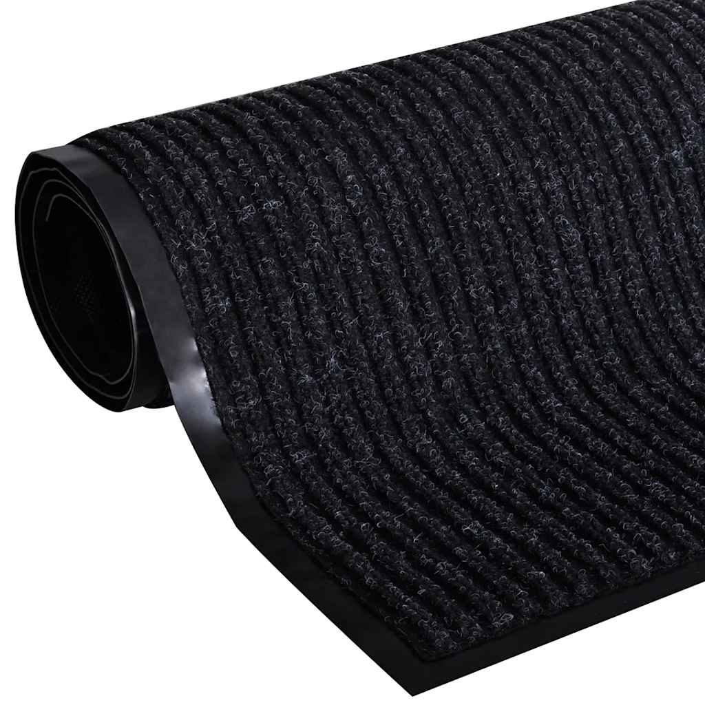 Vidaxl deurmat 90x120 cm pvc zwart