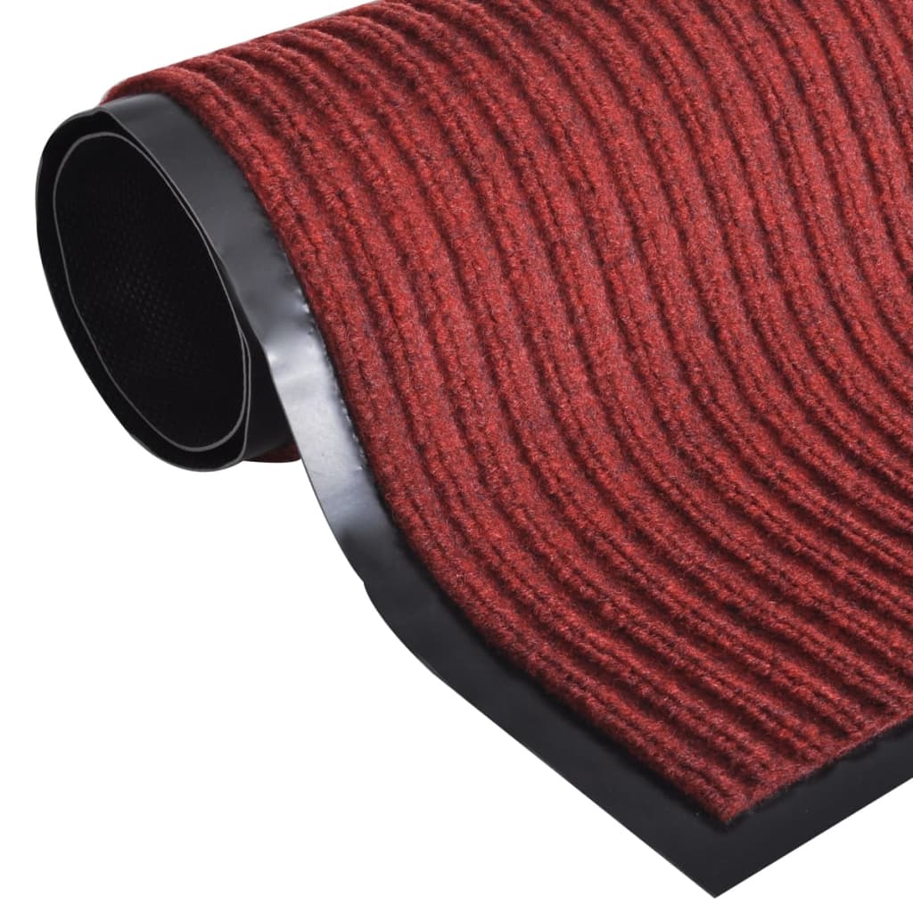 Vidaxl deurmat 90x120 cm pvc rood