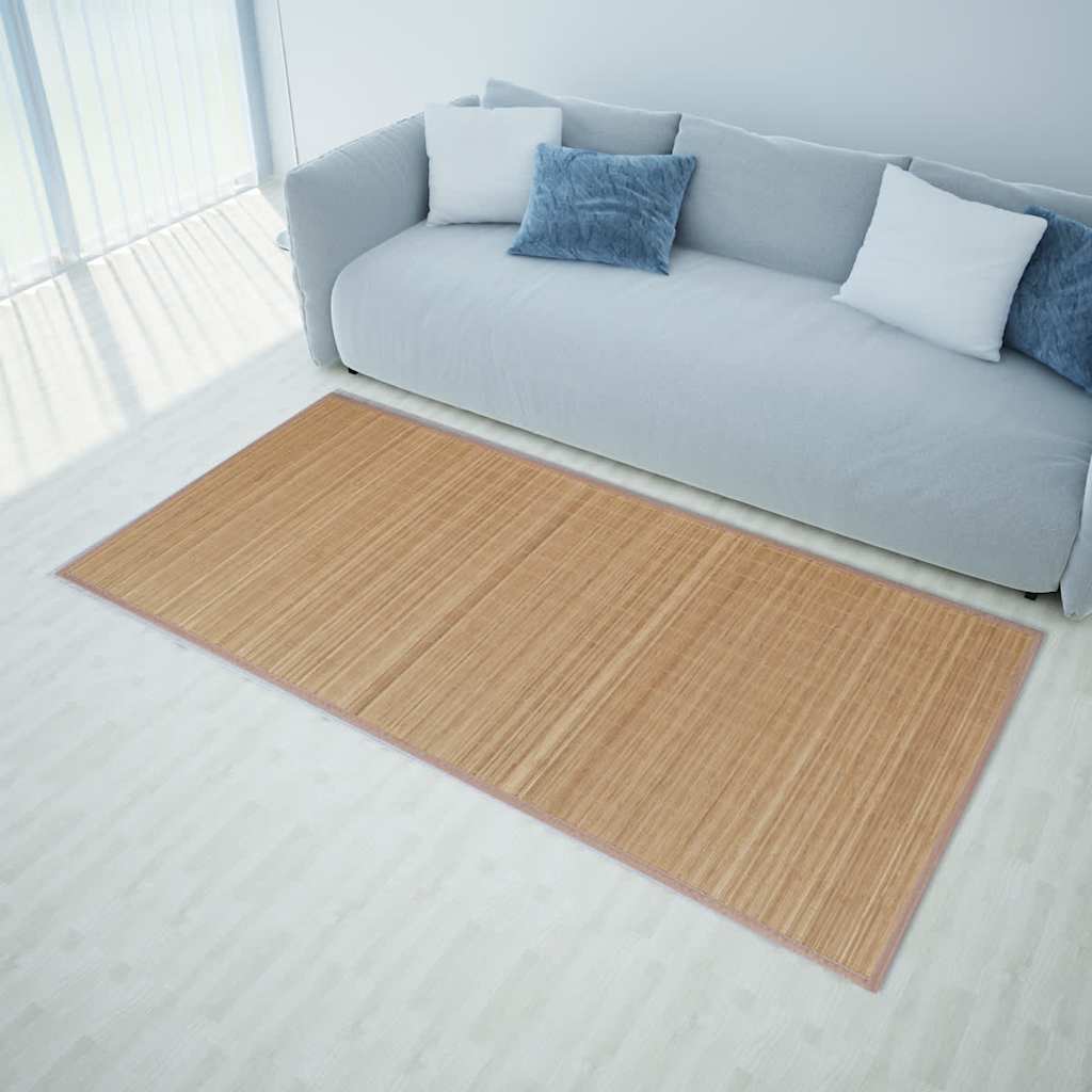 VidaXL Teppich rechteckig 80x200 cm Bambusbraun
