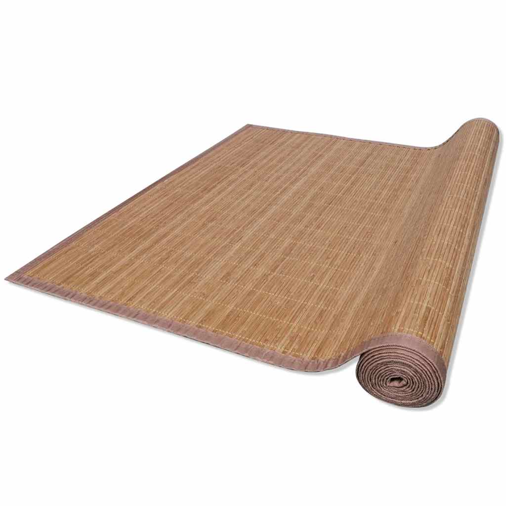 VidaXL Teppich rechteckig 120x180 cm Bambusbraun