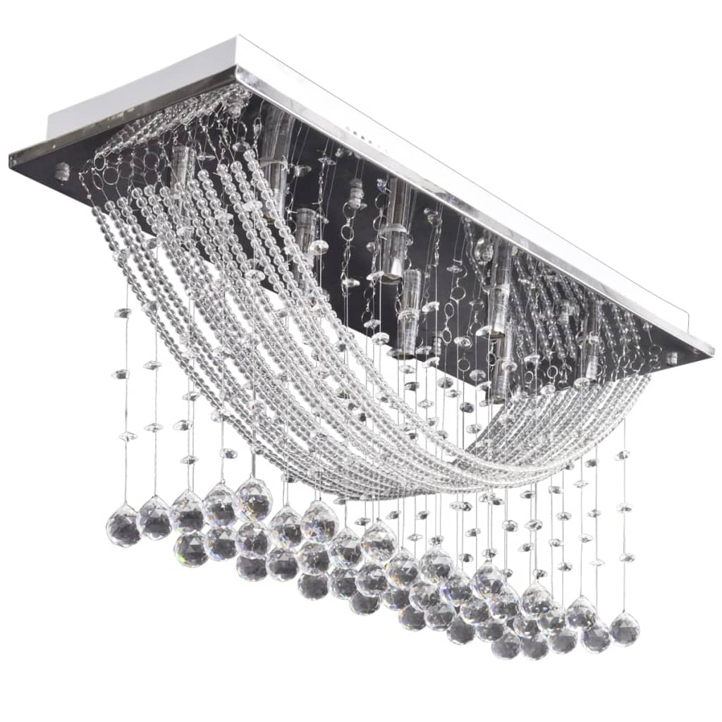 VIDAXL - Terrassenleuchte mit glitzernden Glaskristallperlen 8xg9 29 cm