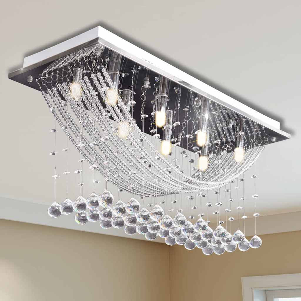 VIDAXL - Terrassenleuchte mit glitzernden Glaskristallperlen 8xg9 29 cm