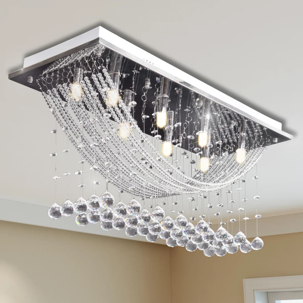 VIDAXL - Terrassenleuchte mit glitzernden Glaskristallperlen 8xg9 29 cm
