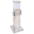 VidaXL Außensteckdose an Säule mit Lampe (Edelstahl)