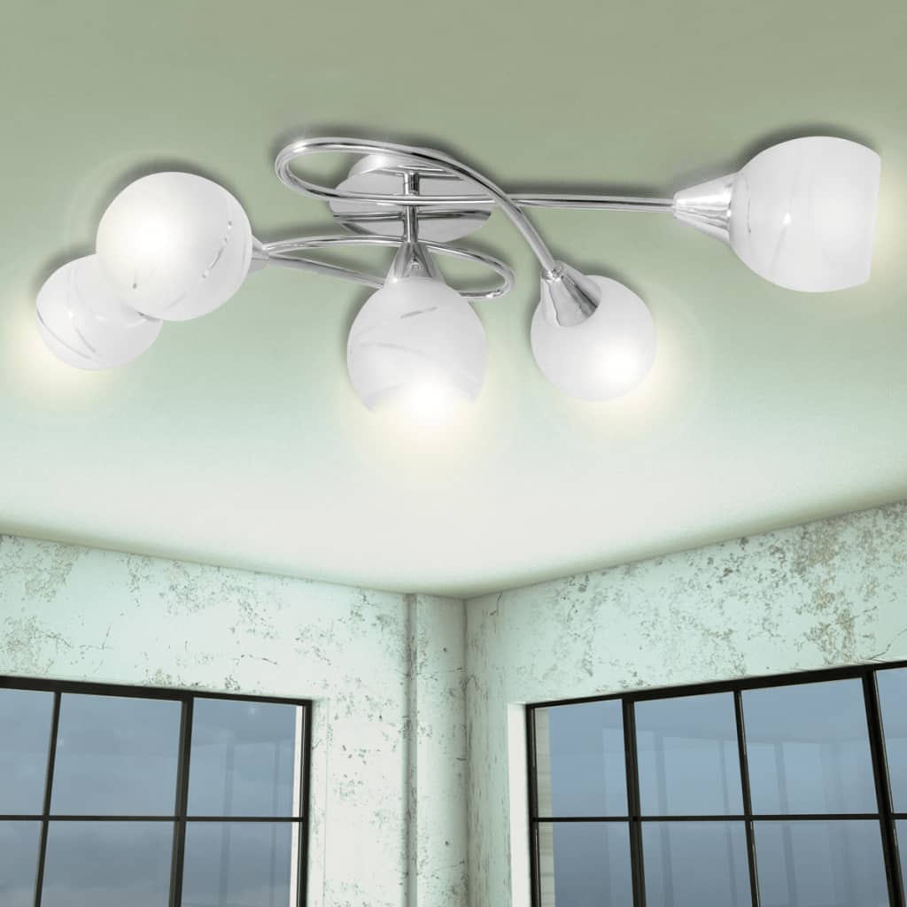 VidaXL Deckenleuchte mit Glasgehäuse für Lampen
