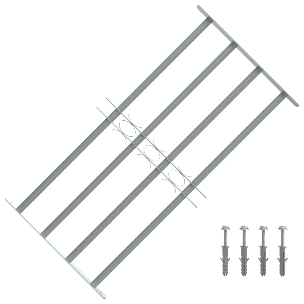 VIDAXL Fensterschutz mit 4 Querstangen, 700–1050 mm verstellbar