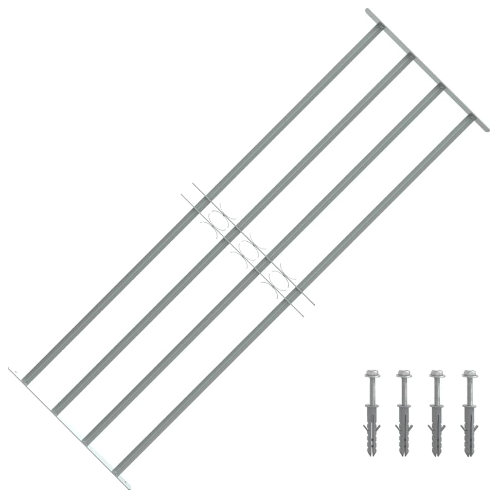 VIDAXL Fensterschutz mit 4 Querstangen, 1000–1500 mm verstellbar