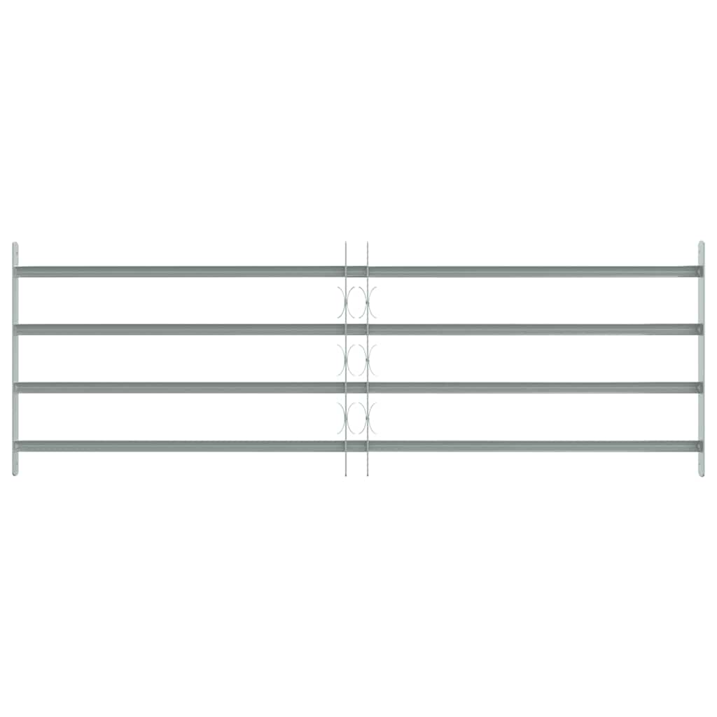VIDAXL Fensterschutz mit 4 Querstangen, 1000–1500 mm verstellbar