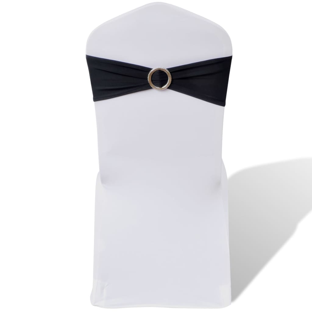 VidaXL Dekorative Stuhlschleife mit Diamantmuster, 25 Stück (Schwarz)