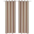 Vidaxl gordijnen met metalen ringen 135 x 245 cm 2 stuks (creme)
