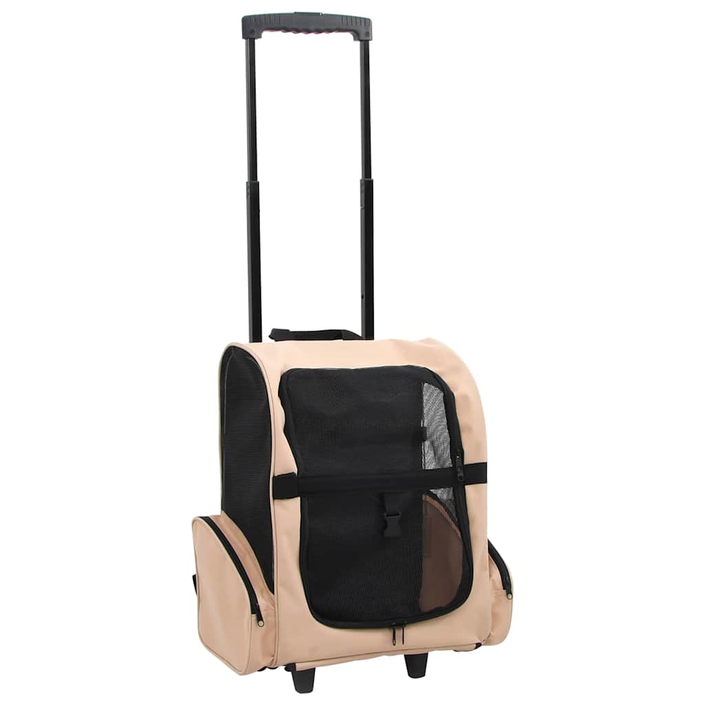 VidaXL Faltbarer Haustierwagen Beige