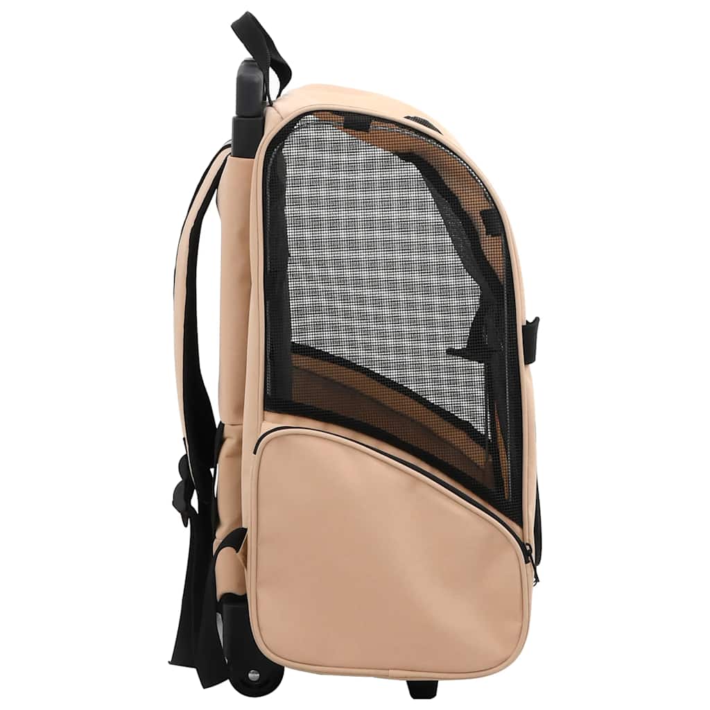 VidaXL Faltbarer Haustierwagen Beige