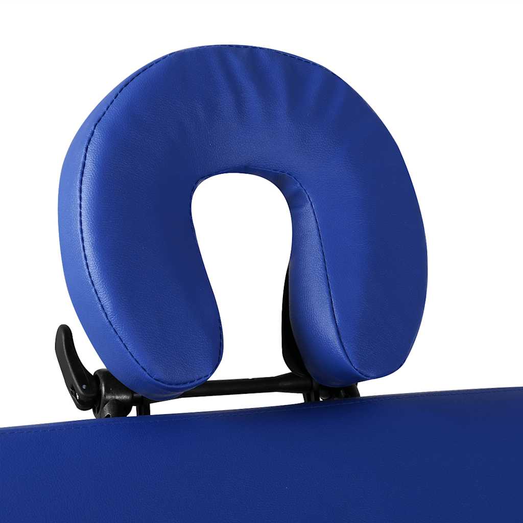 VidaXL Faltbare Massageliege 2 Zonen mit Holzrahmen (blau)