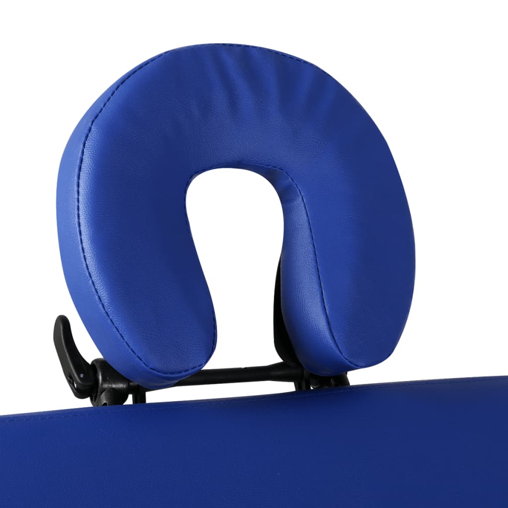 VidaXL Faltbare Massageliege 3 Zonen mit Holzrahmen (blau)