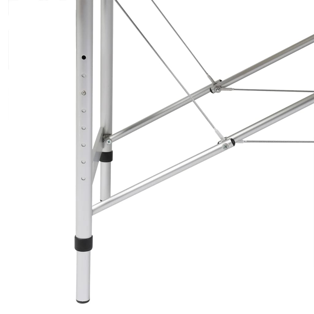 Vidaxl Massageliege mit 2 Zonen, Asphalt-Aluminiumrahmen, schwarz