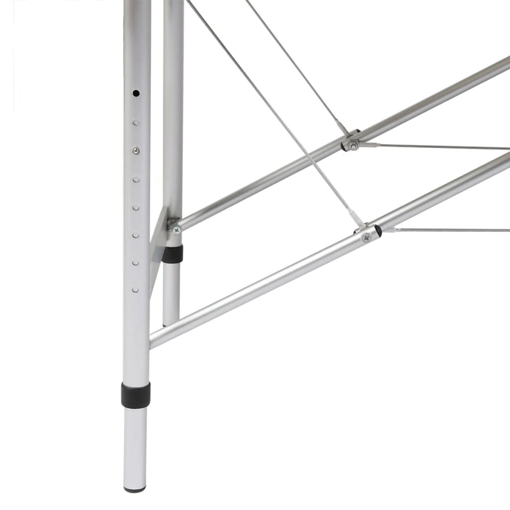 VIDAXL Faltbare Massageliege mit 3 Zonen und Aluminiumrahmen (schwarz)