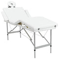 VIDAXL -Massagetisch mit Aluminiumrahmen und -bezügen (vierteilig, cremeweiß)