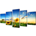 VidaXL Leinwandbild Sonnenblume 200 x 100 cm