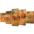 VidaXL Leinwandbild-Set Löwe 100 x 50 cm