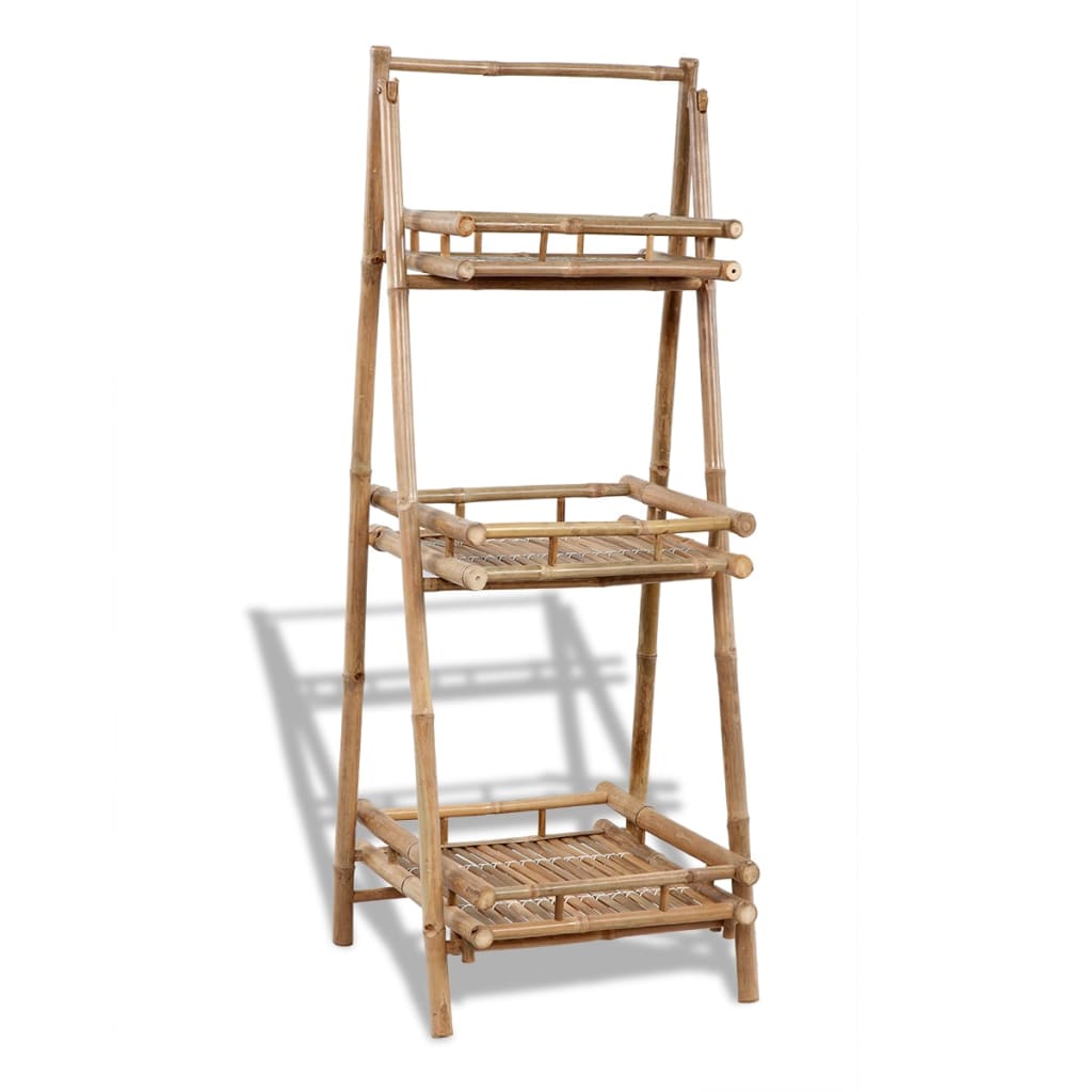 VidaXL Pflanzenregal, 3-lagig, faltbar, aus Bambus