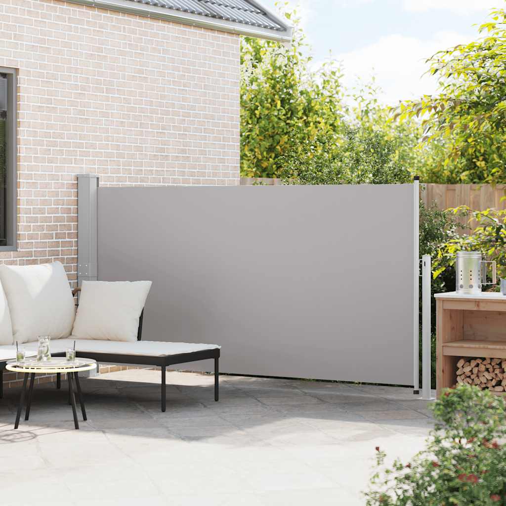 Vidaxl tuinscherm uittrekbaar 160x300 cm grijs