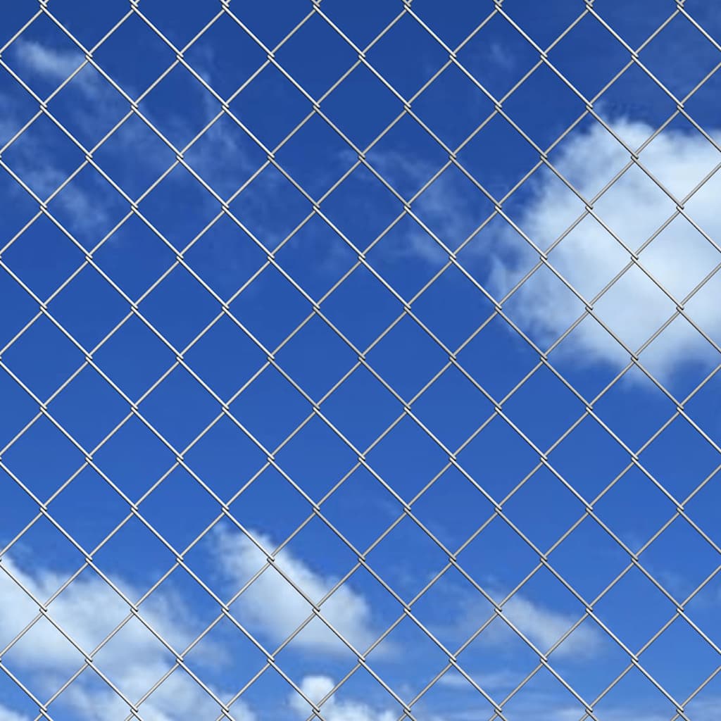 Vidaxl gaashek 15x0,8 m gegalvaniseerd staal zilverkleurig