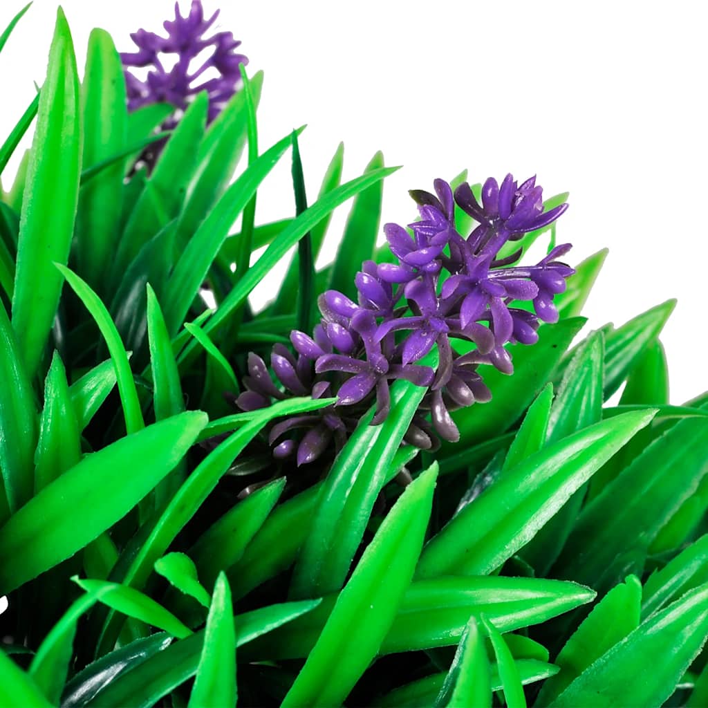VidaXL 2-teiliges künstliches Buchsbaum-Set, kugelförmig mit Lavendel, 30 cm