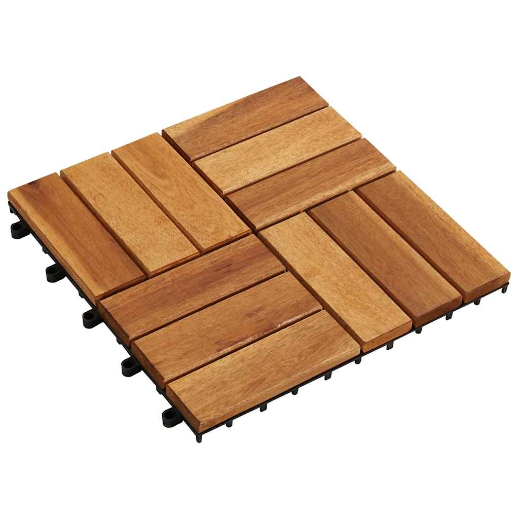 VidaXL Terrassenkacheln Akazienholz 30 x 30 cm (10 Stück)