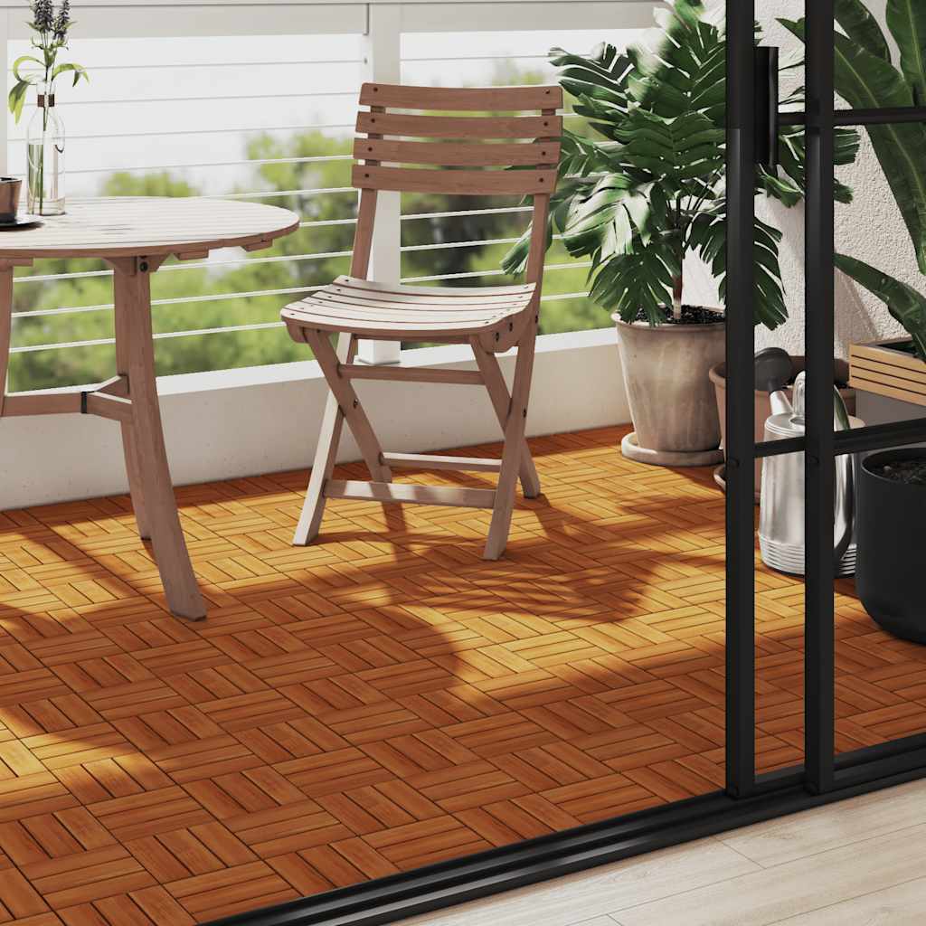 VidaXL Terrassenkacheln Akazienholz 30 x 30 cm (10 Stück)