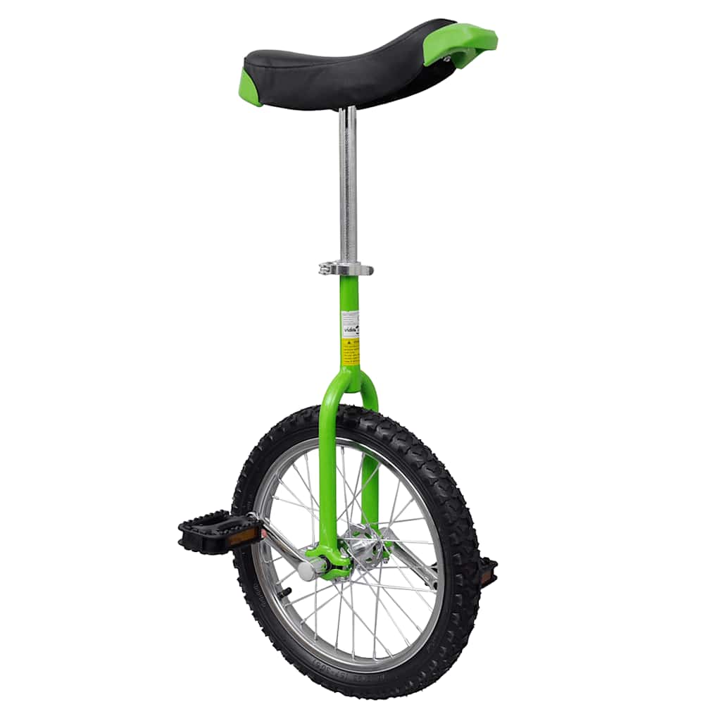 VidaXL Verstellbares Einrad (Grün, 16 Zoll)