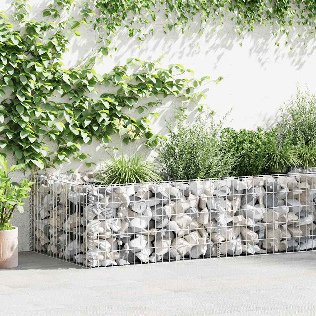 Vidaxl gabion plantenbak 180x90x50 cm gegalvaniseerd staal