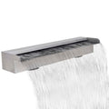 VidaXL Pool-Wasserfall, rechteckig, 60 cm, Edelstahl