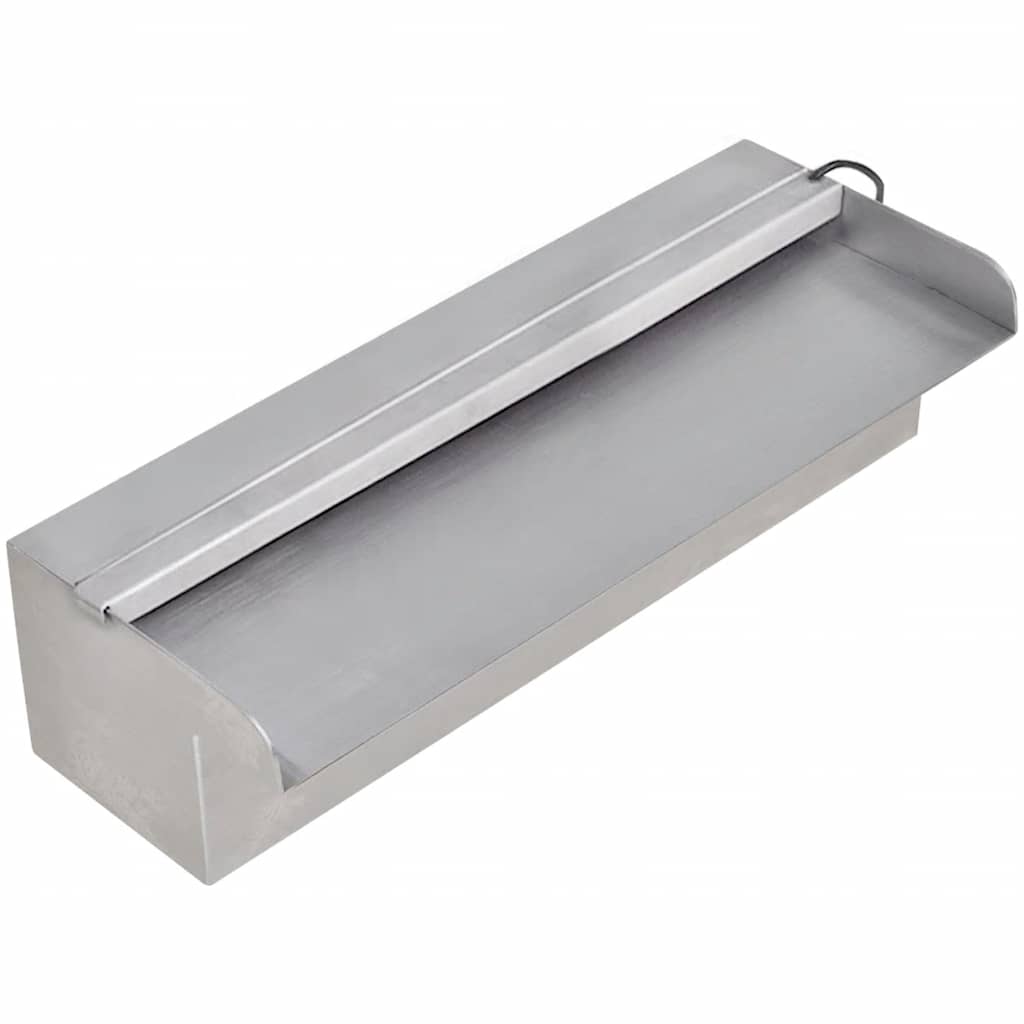 VidaXL LED-Poolwasserfall, rechteckig, 30 cm, Edelstahl