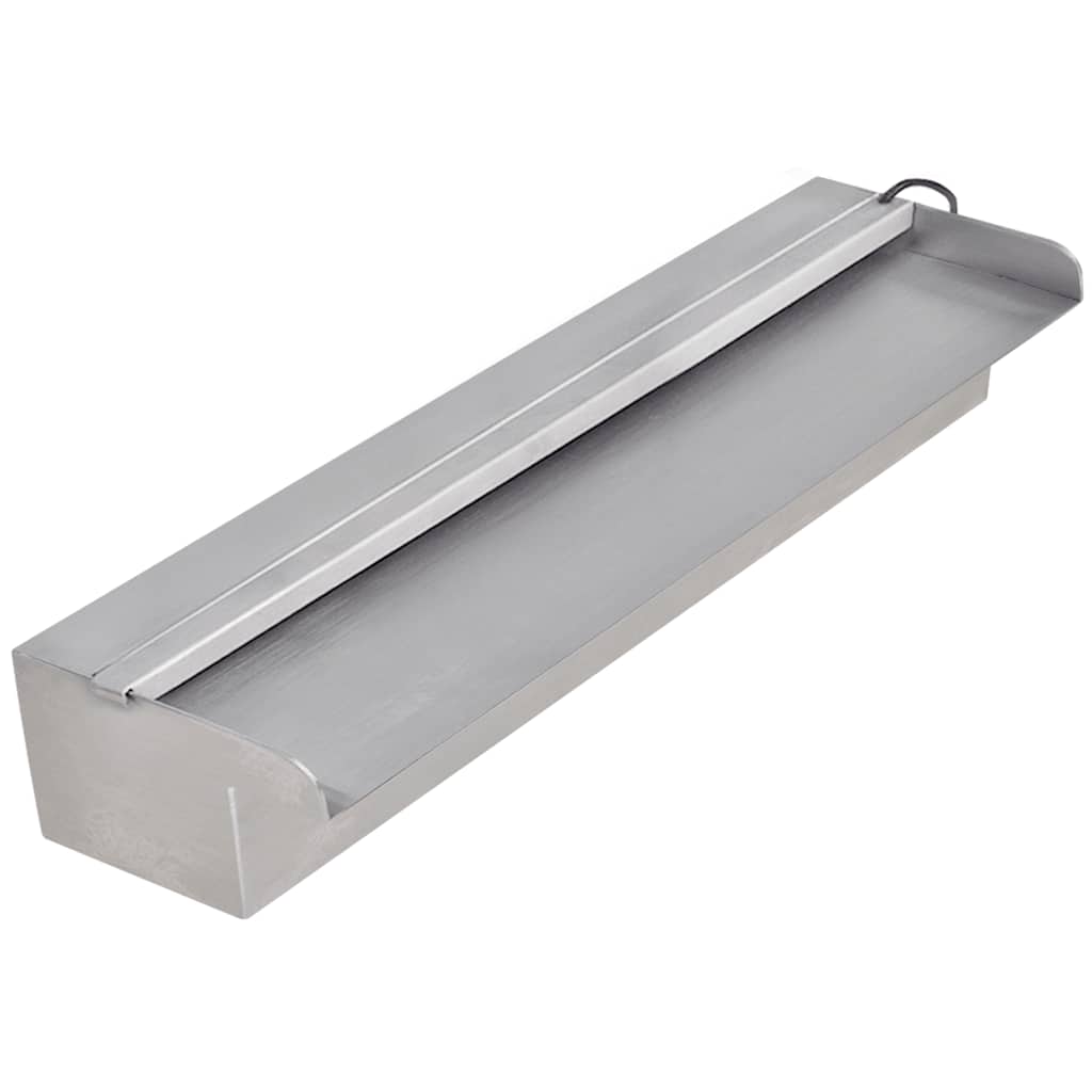 VidaXL LED-Poolwasserfall, rechteckig, 45 cm, Edelstahl