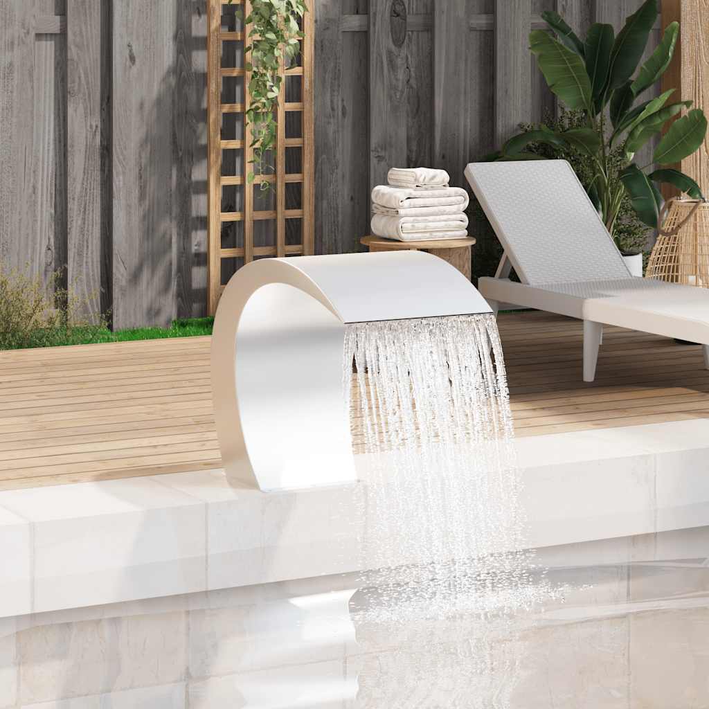 VidaXL Schwimmbad Wasserfall 45x30x60 cm Edelstahl
