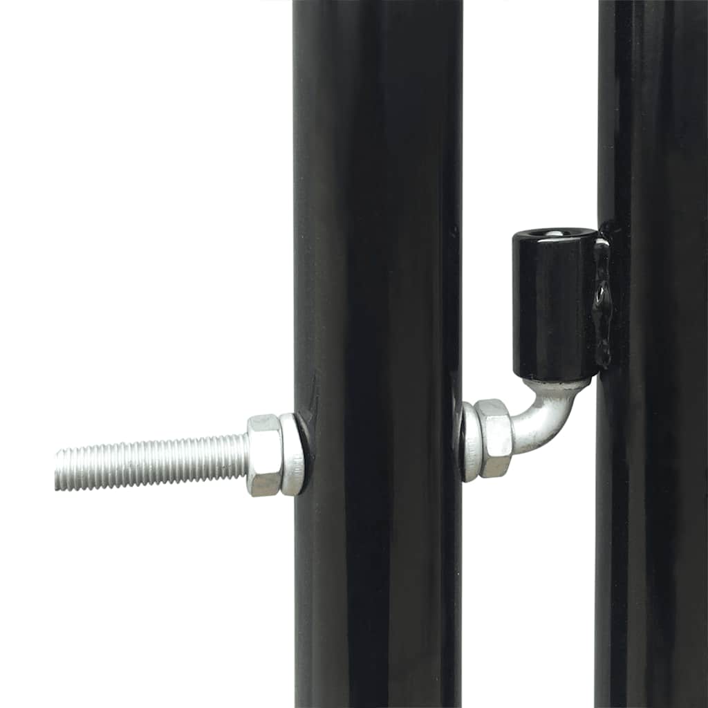 Vidaxl zwarte enkele deur schuttingpoort 100x75 cm