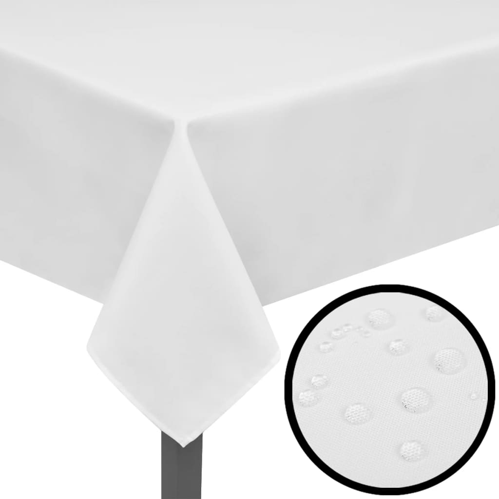 VidaXL Tischdecken, weiß, 5er-Set, 130 x 130 cm