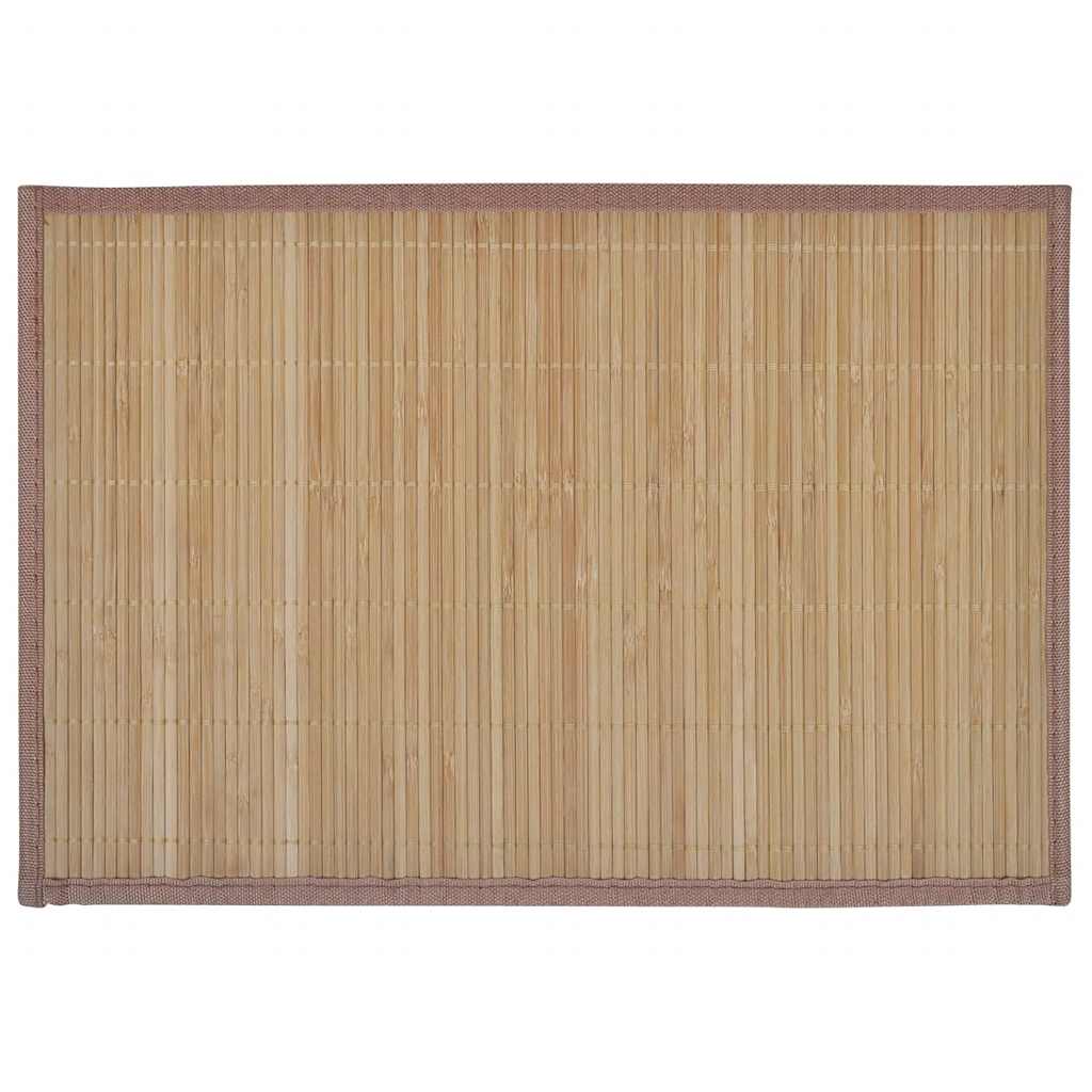 Vidaxl 6 st placemats 30x45 cm bamboe bruin