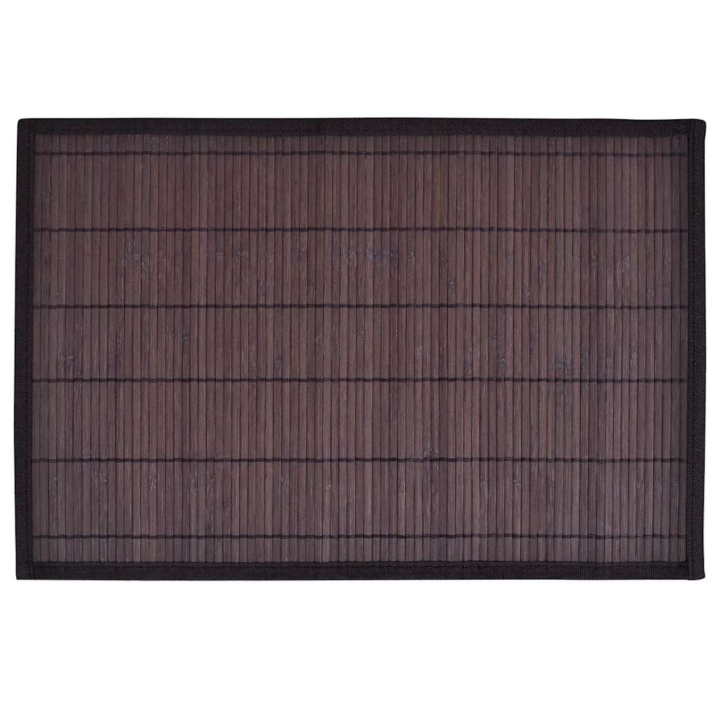 VidaXL 6 Bambus-Tischsets 30 x 45 cm dunkelbraun