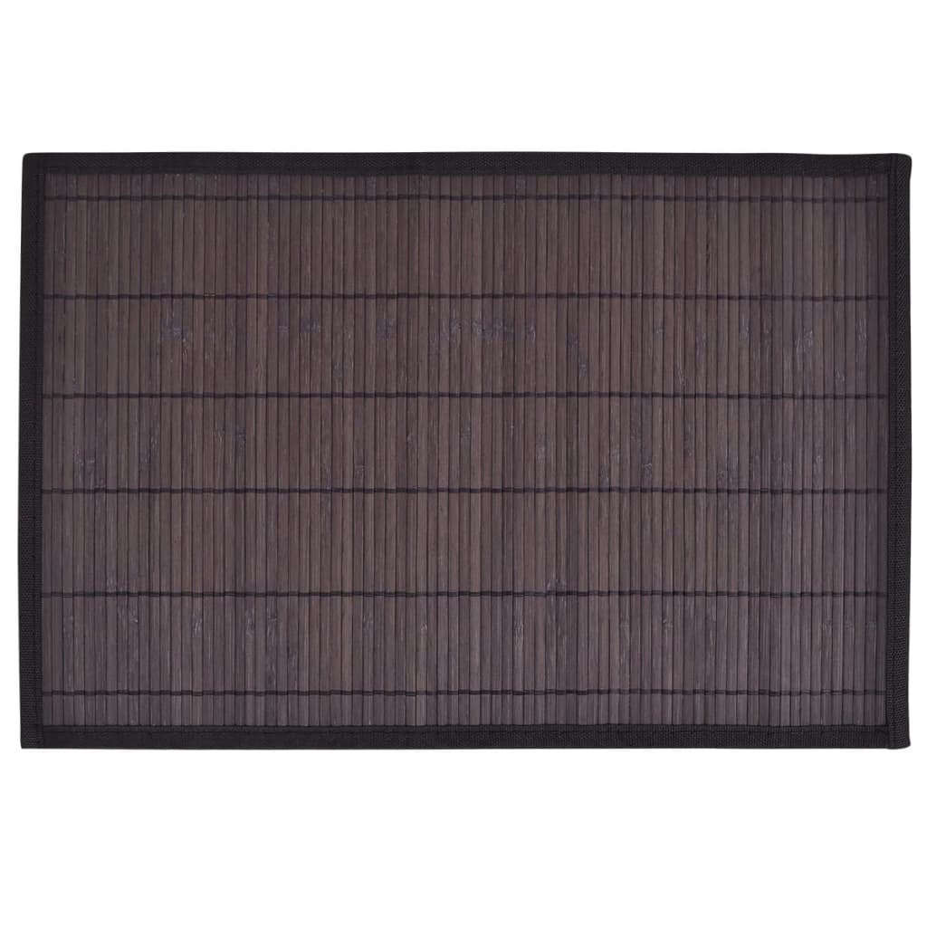 VidaXL 6 Bambus-Tischsets 30 x 45 cm dunkelbraun