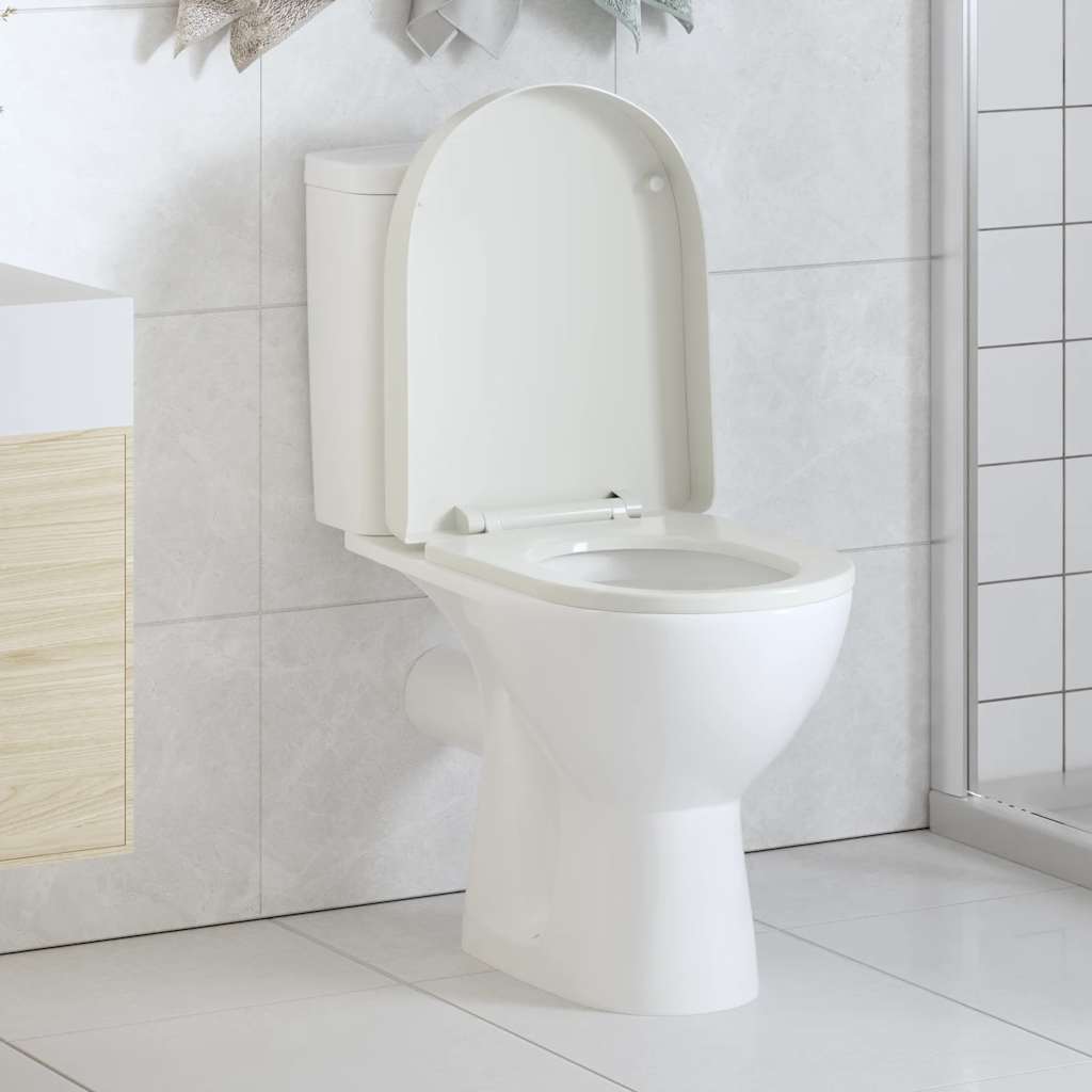 VidaXL WC-Sitz mit Absenkautomatik, quadratisch, weiß