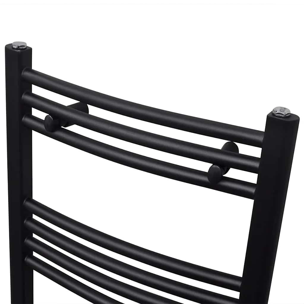 Vidaxx Kühlerhandtuchregal 500x1160 mm schwarz gebogen