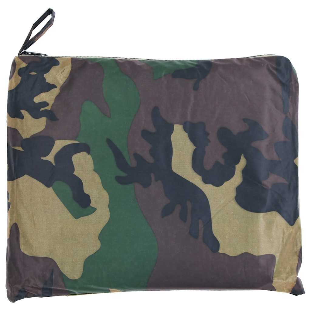 Vidaxl regenponcho voor kamperen wandelen leger waterdicht camouflage
