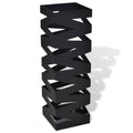 VidaXL Schirm- und Gehstockhalter, quadratisch, 48,5 cm, Stahl, Schwarz