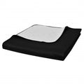 VidaXL Steppdecke, doppelseitig, 170 x 210 cm, Schwarz-Weiß