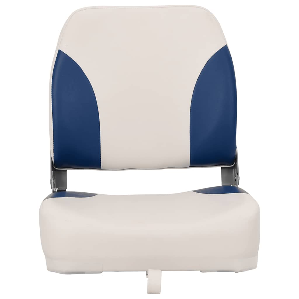 Vidaxl bootstoel 2 set met blauw-witte kussens inklapbaar