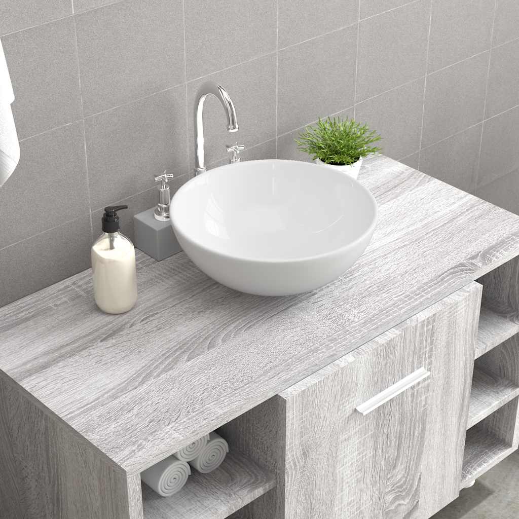 Vidaxl wastafel wit 28x28x10 cm keramiek