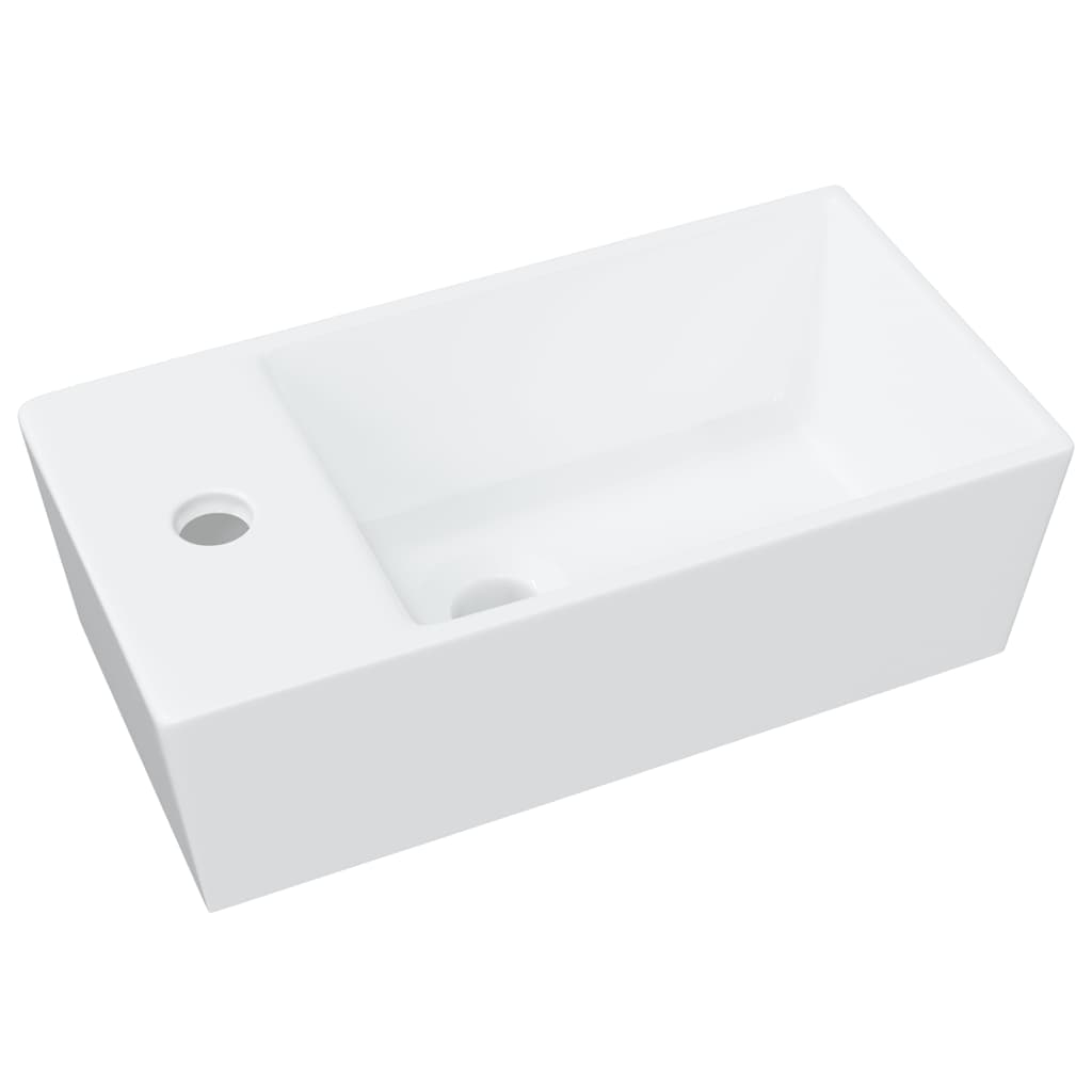 Vidaxl wasbak 48x25x15 cm keramiek wit