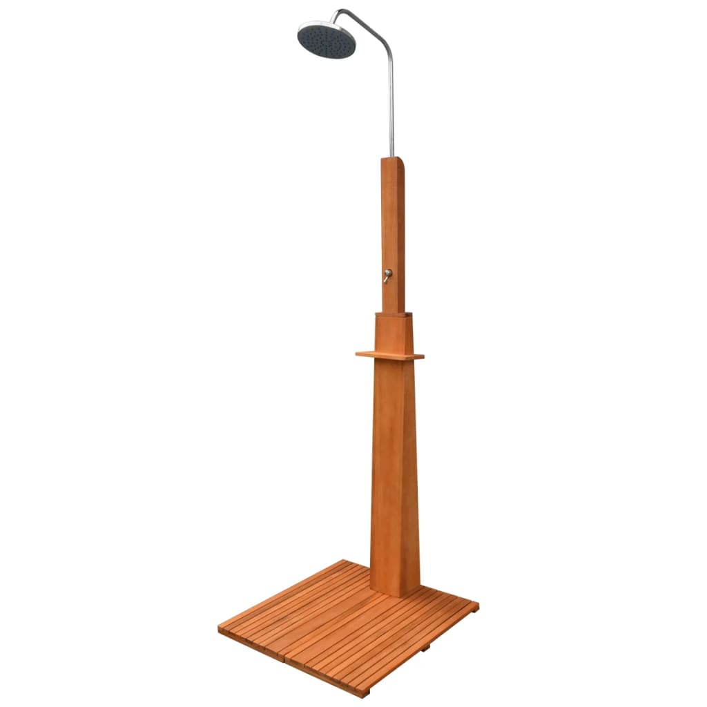 VidaXL Outdoor Dusche Eukalyptus Holz und Stahl